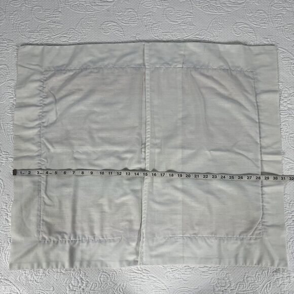VTG JP Stevens Pillow Sham Pastel Stripe White Edge 80s Cotton 31"x26" Retro '82 - Picture 9 of 16